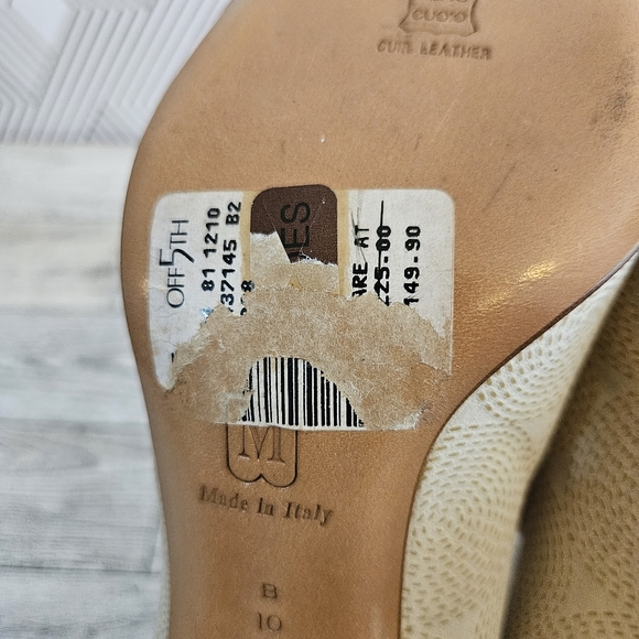 BRUNO MAGLI Embroidered Fabric Pumps Heels Made in Italy Cream 10 B - Picture 11 of 13